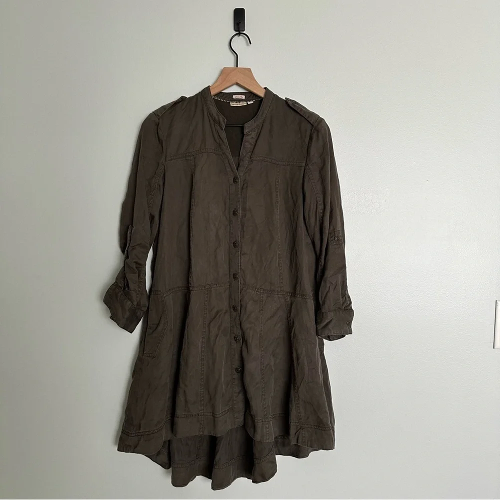 Anthropologie Holding Horses High Low Button Down Swing Dress - Picture 4 of 8